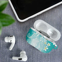 Polynesian Jellyfish AirPods Case With Plumeria Teal LT05 - Polynesian Pride