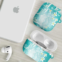 Polynesian Jellyfish AirPods Case With Plumeria Teal LT05 - Polynesian Pride