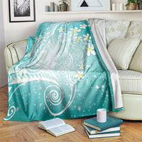 Polynesian Jellyfish Blanket With Plumeria Teal LT05 Teal - Polynesian Pride