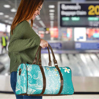 Polynesian Jellyfish Travel Bag With Plumeria Teal LT05 - Polynesian Pride