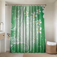 Polynesian Jellyfish Bathroom Set With Plumeria Green LT05 Shower Curtain Only Green - Polynesian Pride