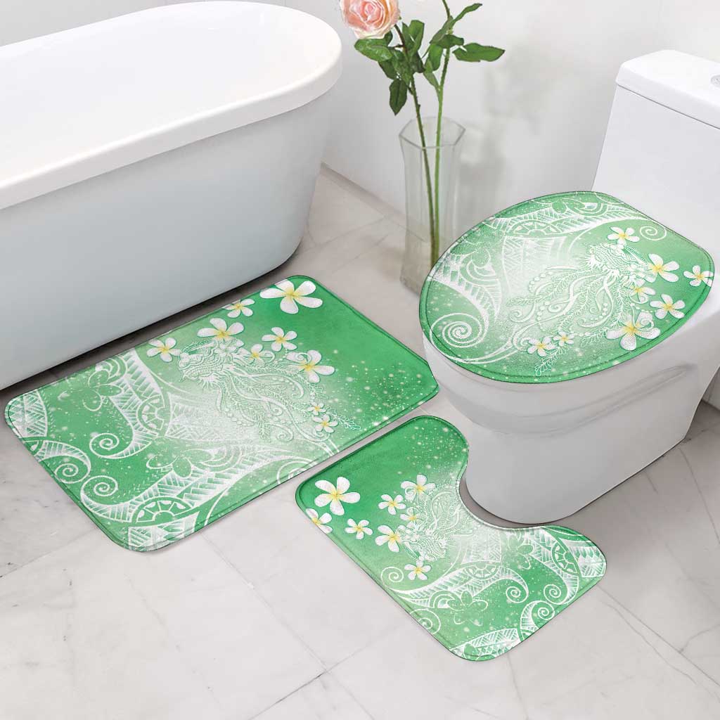 Polynesian Jellyfish Bathroom Set With Plumeria Green LT05 - Polynesian Pride