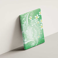 Polynesian Jellyfish Canvas Wall Art With Plumeria Green LT05 - Polynesian Pride