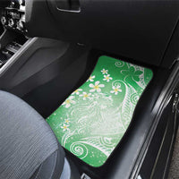 Polynesian Jellyfish Car Mats With Plumeria Green LT05 - Polynesian Pride