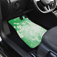 Polynesian Jellyfish Car Mats With Plumeria Green LT05 - Polynesian Pride