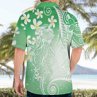 Polynesian Jellyfish Hawaiian Shirt With Plumeria Green LT05 - Polynesian Pride