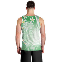 Polynesian Jellyfish Men Tank Top With Plumeria Green LT05 - Polynesian Pride