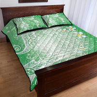 Polynesian Jellyfish Quilt Bed Set With Plumeria Green LT05 - Polynesian Pride