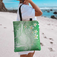 Polynesian Jellyfish Tote Bag With Plumeria Green LT05 - Polynesian Pride