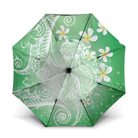 Polynesian Jellyfish Umbrella With Plumeria Green LT05 One Size Folded 11.42 inch Opened Diameter 37.4 inch Green - Polynesian Pride