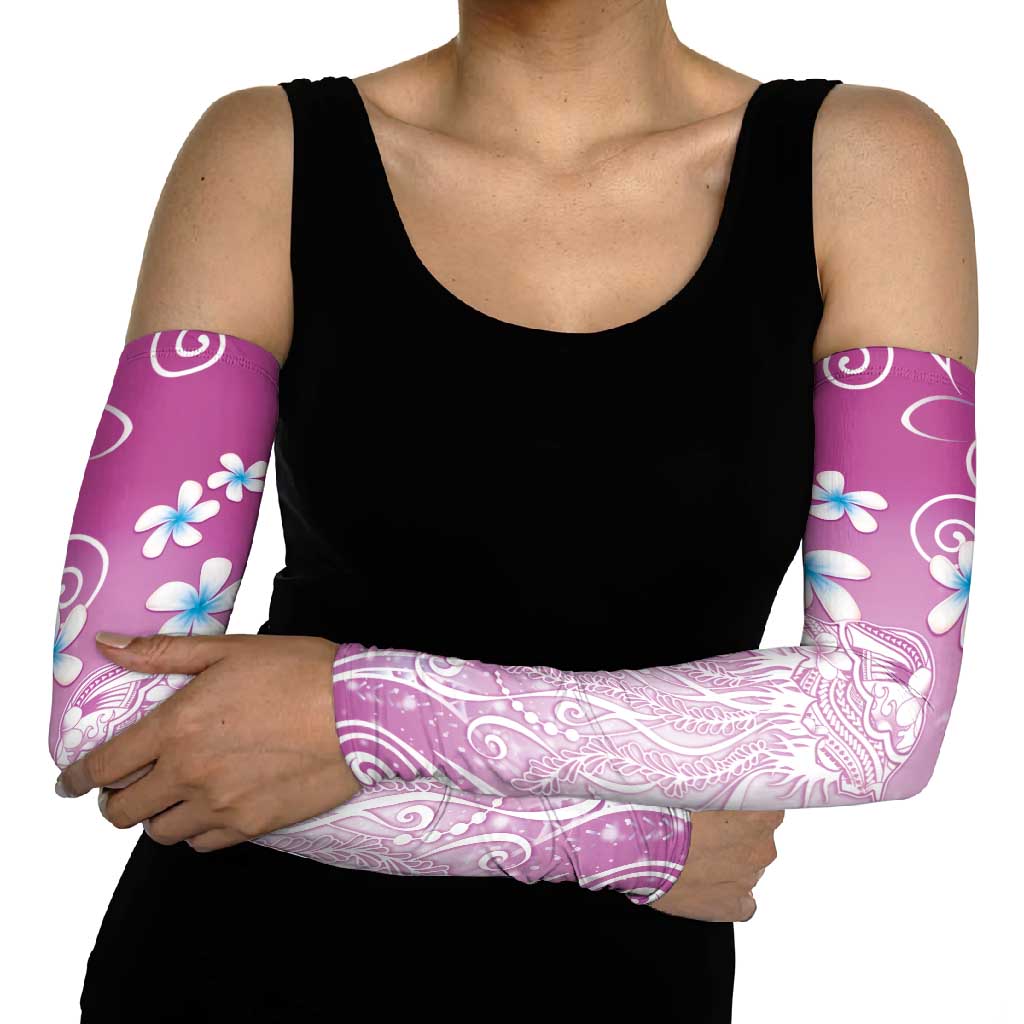 Polynesian Jellyfish Arm Sleeves With Plumeria Pink LT05 - Polynesian Pride