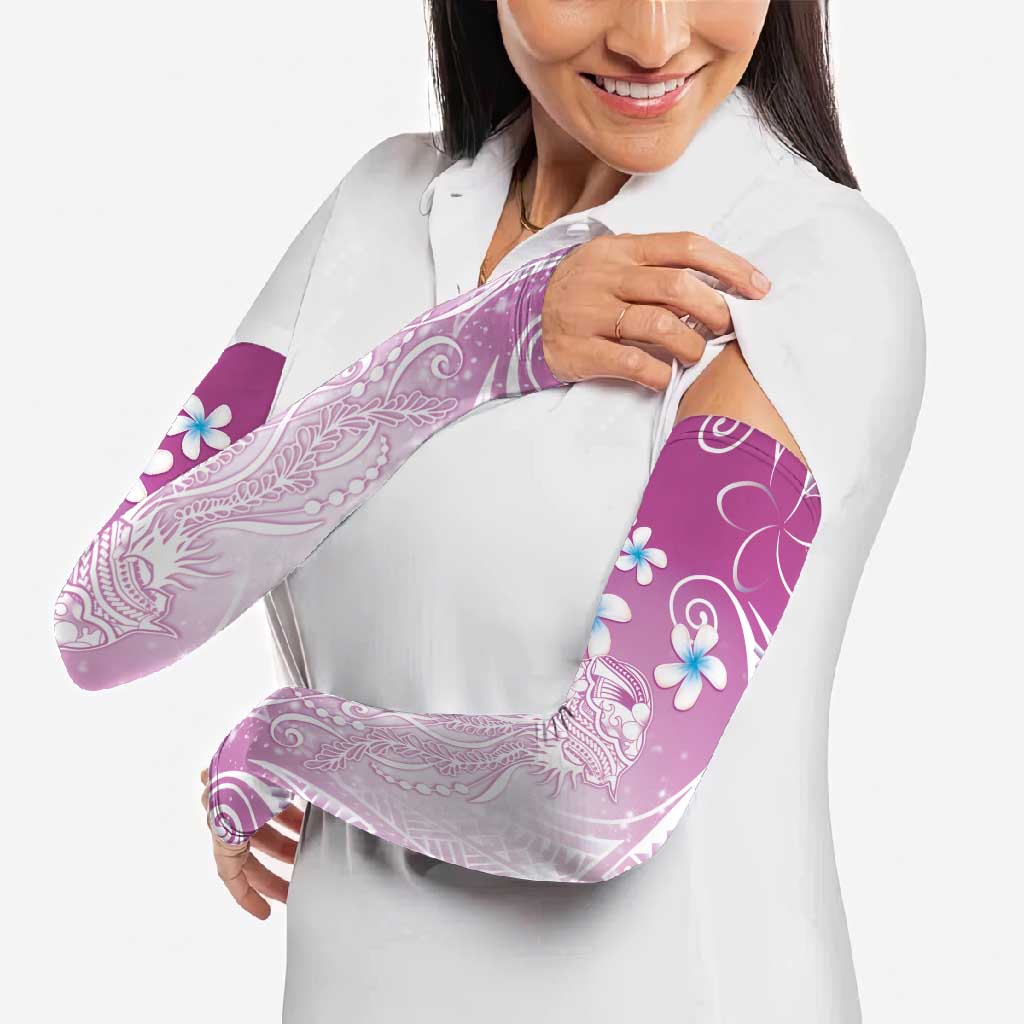 Polynesian Jellyfish Arm Sleeves With Plumeria Pink LT05 - Polynesian Pride