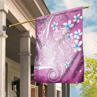 Polynesian Jellyfish Garden Flag With Plumeria Pink LT05 House Flag Pink - Polynesian Pride