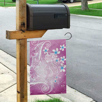 Polynesian Jellyfish Garden Flag With Plumeria Pink LT05 - Polynesian Pride