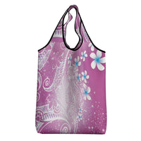 Polynesian Jellyfish Grocery Bag With Plumeria Pink LT05 - Polynesian Pride