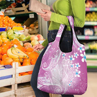 Polynesian Jellyfish Grocery Bag With Plumeria Pink LT05 - Polynesian Pride
