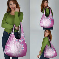 Polynesian Jellyfish Grocery Bag With Plumeria Pink LT05 - Polynesian Pride