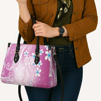 Polynesian Jellyfish Leather Bag With Plumeria Pink LT05 - Polynesian Pride