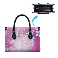 Polynesian Jellyfish Leather Bag With Plumeria Pink LT05 - Polynesian Pride
