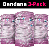 Polynesian Jellyfish Neck Gaiter With Plumeria Pink LT05 package One Size: 25*50cm Pink - Polynesian Pride