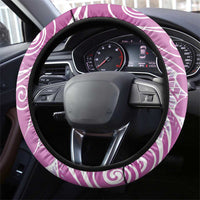 Polynesian Jellyfish Steering Wheel Cover With Plumeria Pink LT05 - Polynesian Pride