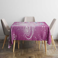 Polynesian Jellyfish Tablecloth With Plumeria Pink LT05 - Polynesian Pride