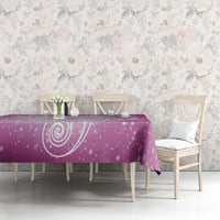 Polynesian Jellyfish Tablecloth With Plumeria Pink LT05 - Polynesian Pride