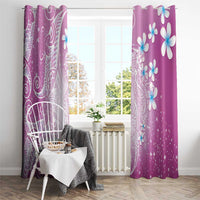Polynesian Jellyfish Window Curtain With Plumeria Pink LT05 - Polynesian Pride