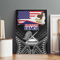 American Samoa Flag Day Canvas Wall Art Bald Eagle With Polynesian Pattern LT05 - Polynesian Pride