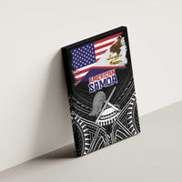 American Samoa Flag Day Canvas Wall Art Bald Eagle With Polynesian Pattern LT05 - Polynesian Pride