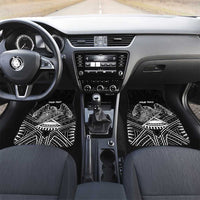 American Samoa Flag Day Car Mats Bald Eagle With Polynesian Pattern LT05 Set 2pcs - Front Black - Polynesian Pride