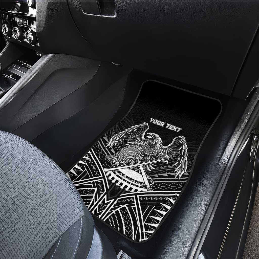 American Samoa Flag Day Car Mats Bald Eagle With Polynesian Pattern LT05 - Polynesian Pride