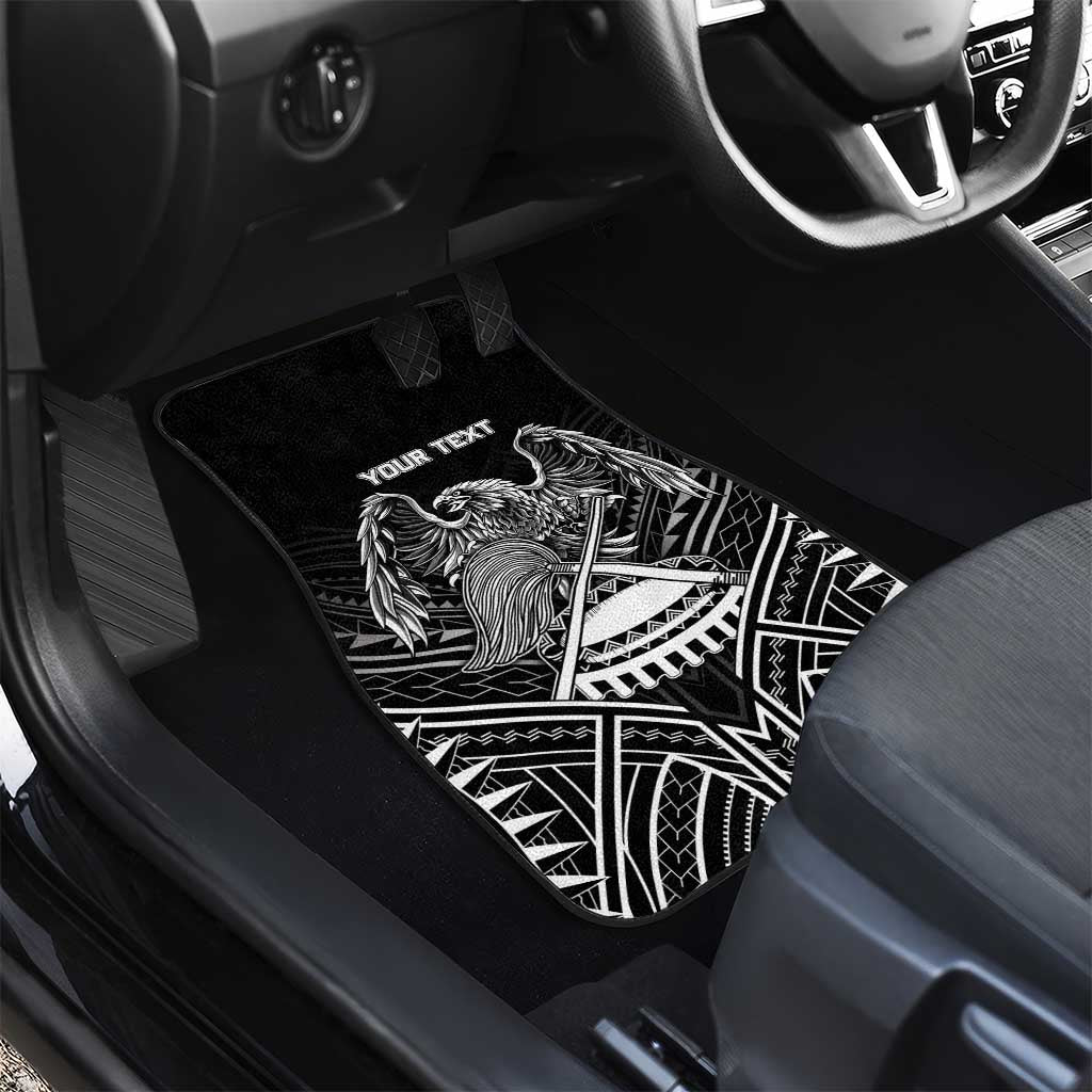 American Samoa Flag Day Car Mats Bald Eagle With Polynesian Pattern LT05 - Polynesian Pride