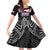 American Samoa Flag Day Family Matching Off Shoulder Short Dress and Hawaiian Shirt Bald Eagle With Polynesian Pattern