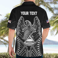 Personalised American Samoa Flag Day Hawaiian Shirt Bald Eagle With Polynesian Pattern LT05 - Polynesian Pride