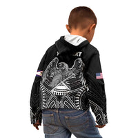 Personalised American Samoa Flag Day Kid Hoodie Bald Eagle With Polynesian Pattern LT05 - Polynesian Pride