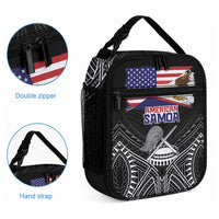 American Samoa Flag Day Lunch Bag Bald Eagle With Polynesian Pattern LT05 - Polynesian Pride