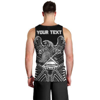 Personalised American Samoa Flag Day Men Tank Top Bald Eagle With Polynesian Pattern LT05 - Polynesian Pride