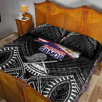 American Samoa Flag Day Quilt Bed Set Bald Eagle With Polynesian Pattern LT05 - Polynesian Pride