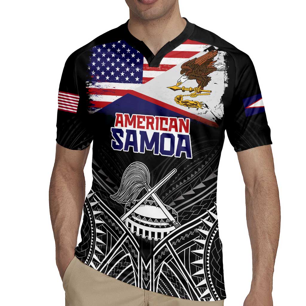 Personalised American Samoa Flag Day Rugby Jersey Bald Eagle With Polynesian Pattern LT05 - Polynesian Pride