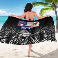 American Samoa Flag Day Sarong Bald Eagle With Polynesian Pattern LT05 - Polynesian Pride
