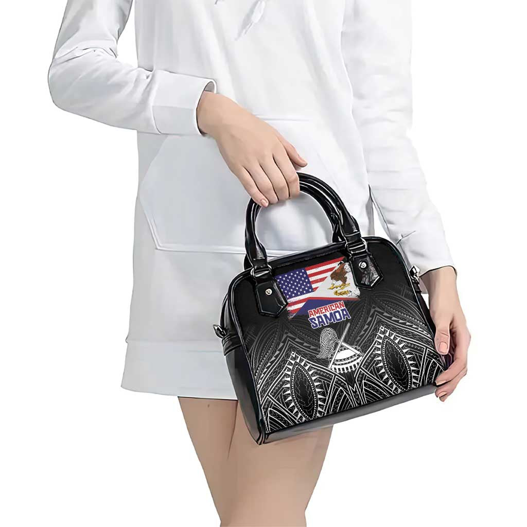 American Samoa Flag Day Shoulder Handbag Bald Eagle With Polynesian Pattern LT05 - Polynesian Pride