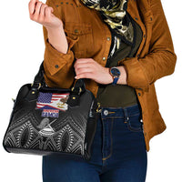 American Samoa Flag Day Shoulder Handbag Bald Eagle With Polynesian Pattern LT05 - Polynesian Pride