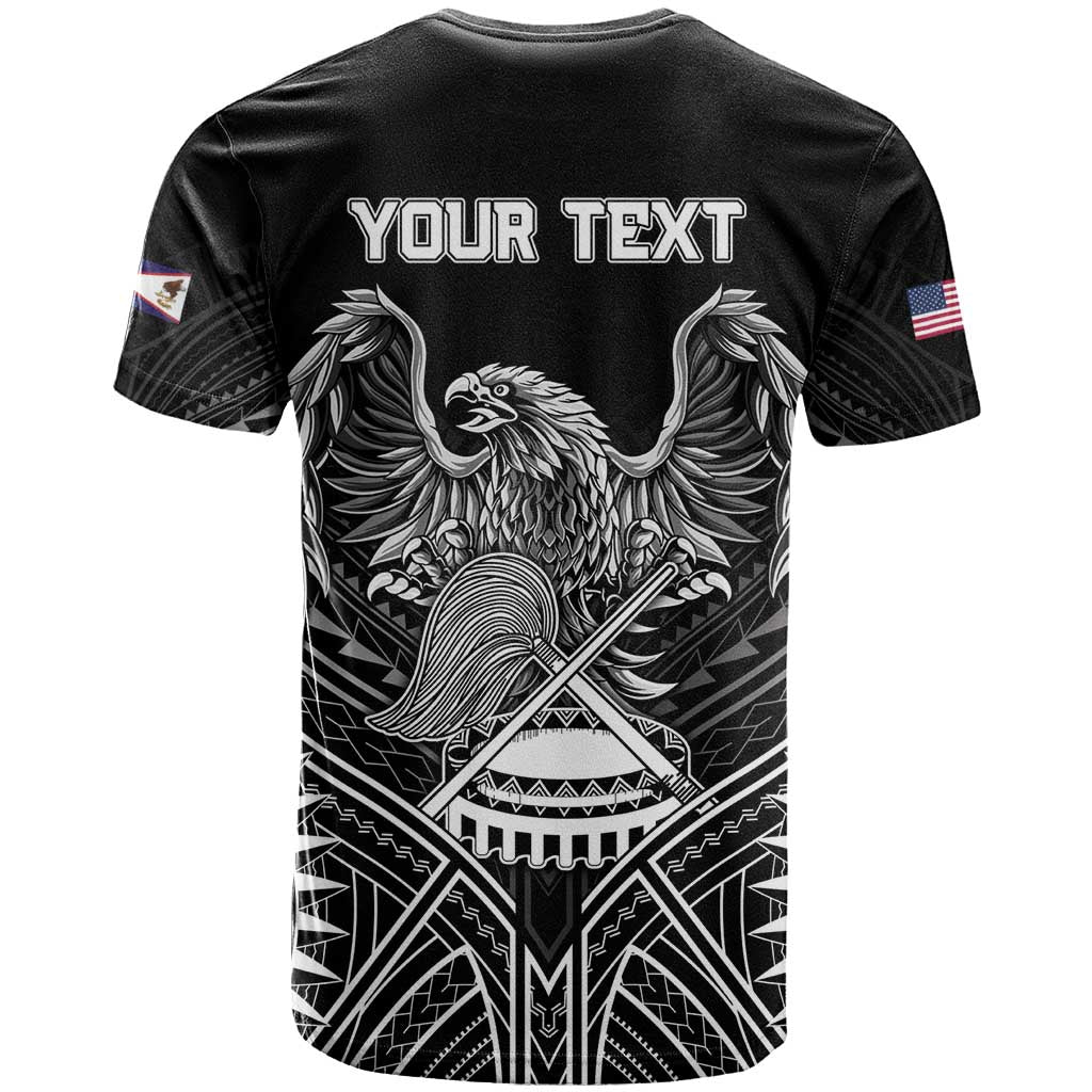 Personalised American Samoa Flag Day T Shirt Bald Eagle With Polynesian Pattern LT05 - Polynesian Pride