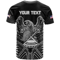 Personalised American Samoa Flag Day T Shirt Bald Eagle With Polynesian Pattern LT05 - Polynesian Pride