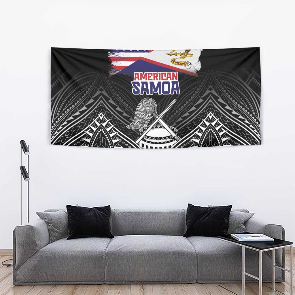 American Samoa Flag Day Tapestry Bald Eagle With Polynesian Pattern LT05 - Polynesian Pride
