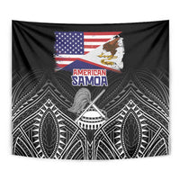 American Samoa Flag Day Tapestry Bald Eagle With Polynesian Pattern LT05 - Polynesian Pride