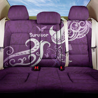 Fibromyalgia Awareness Back Car Seat Cover Polynesian Purple Ribbon LT05 One Size Purple - Polynesian Pride