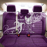 Fibromyalgia Awareness Back Car Seat Cover Polynesian Purple Ribbon LT05 - Polynesian Pride