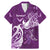 Personalised Fibromyalgia Awareness Family Matching Mermaid Dress and Hawaiian Shirt Polynesian Purple Ribbon